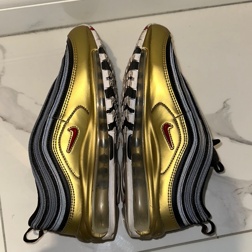 Nike Air Max 97 Black and Gold Sneakers - Picture 2 of 2